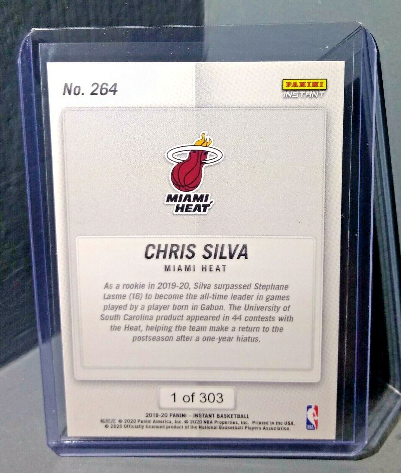 Chris Silva 2019-2020 Panini NBA Instant Heat #264 Rookie Card 1 of 303