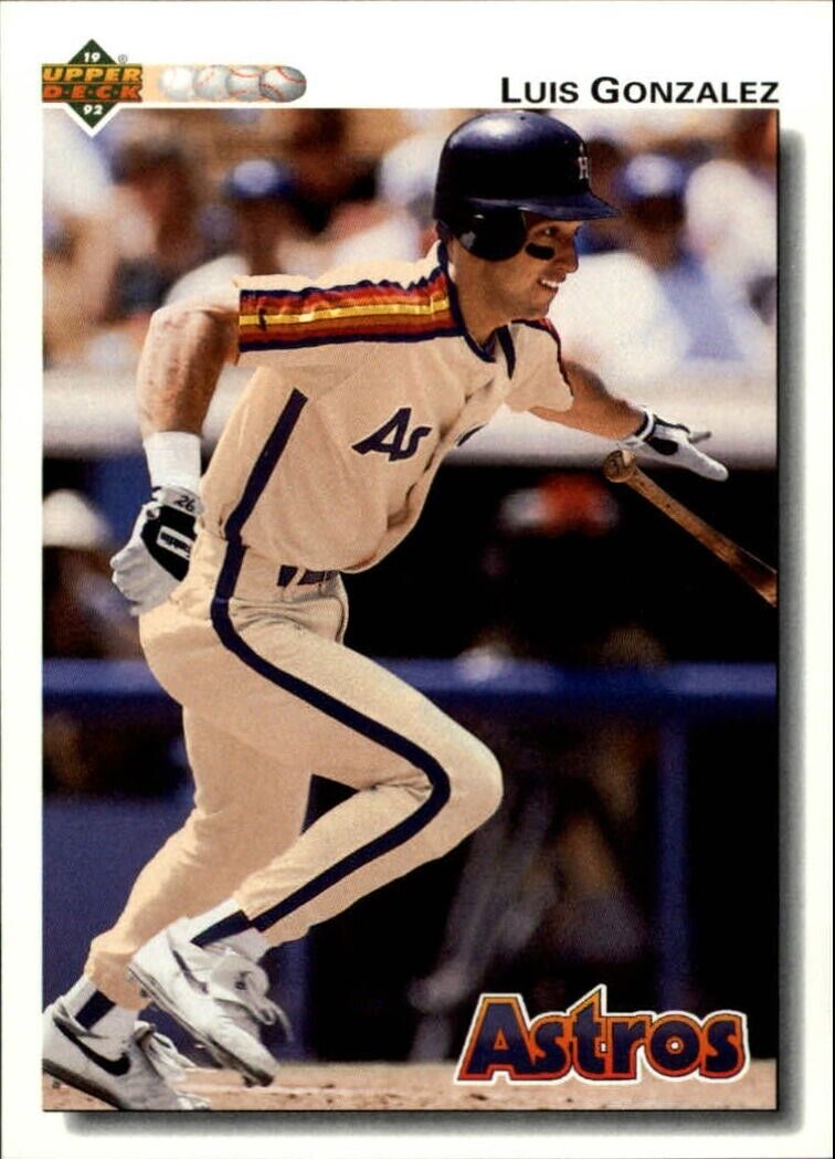 Luis Gonzalez 1992 Upper Deck MLB #372 Baseball Card Houston Astros