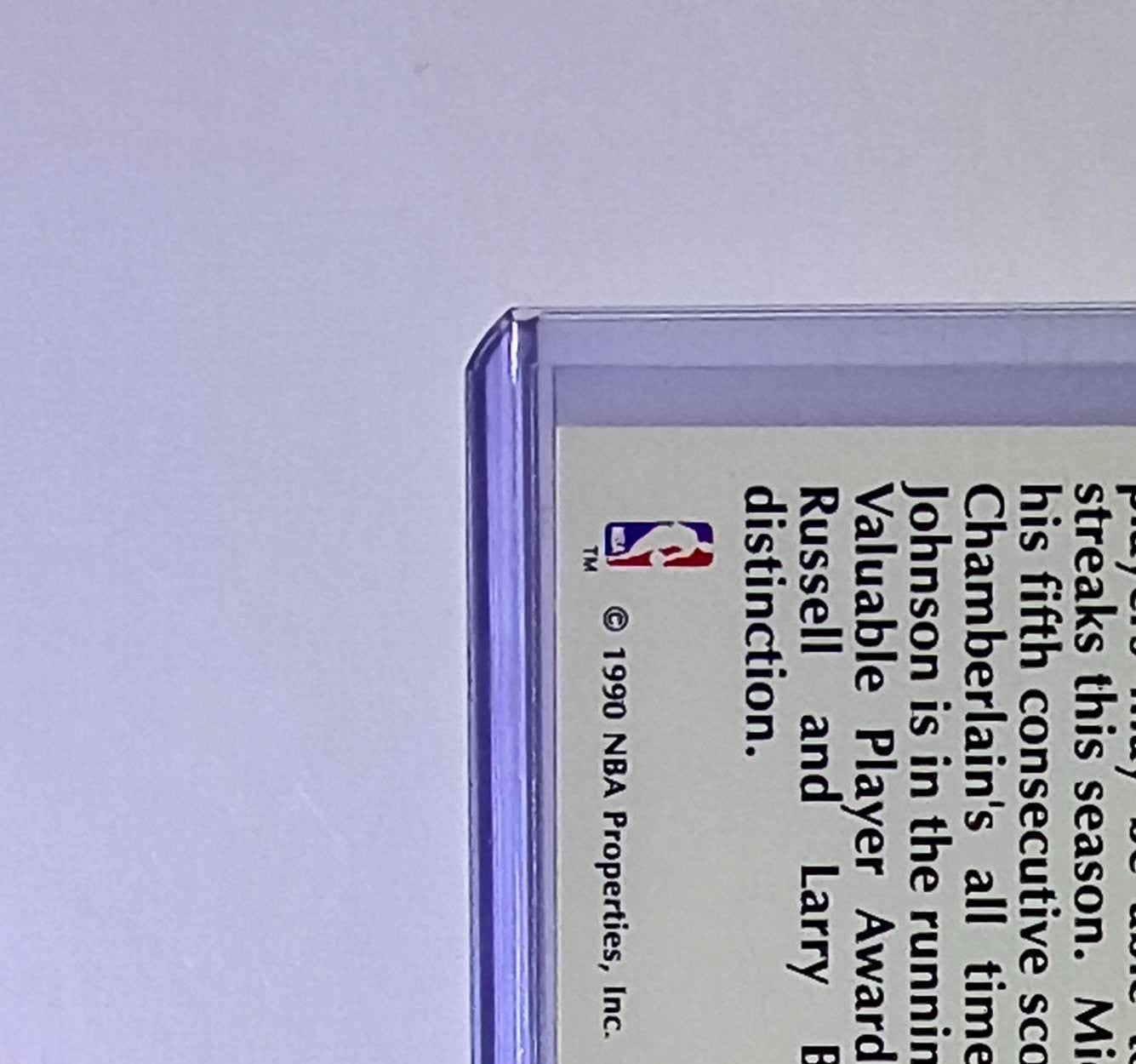 Michael Jordan Magic Johnson 1990-91 NBA Hoops Super Streaks #385 Card Bulls