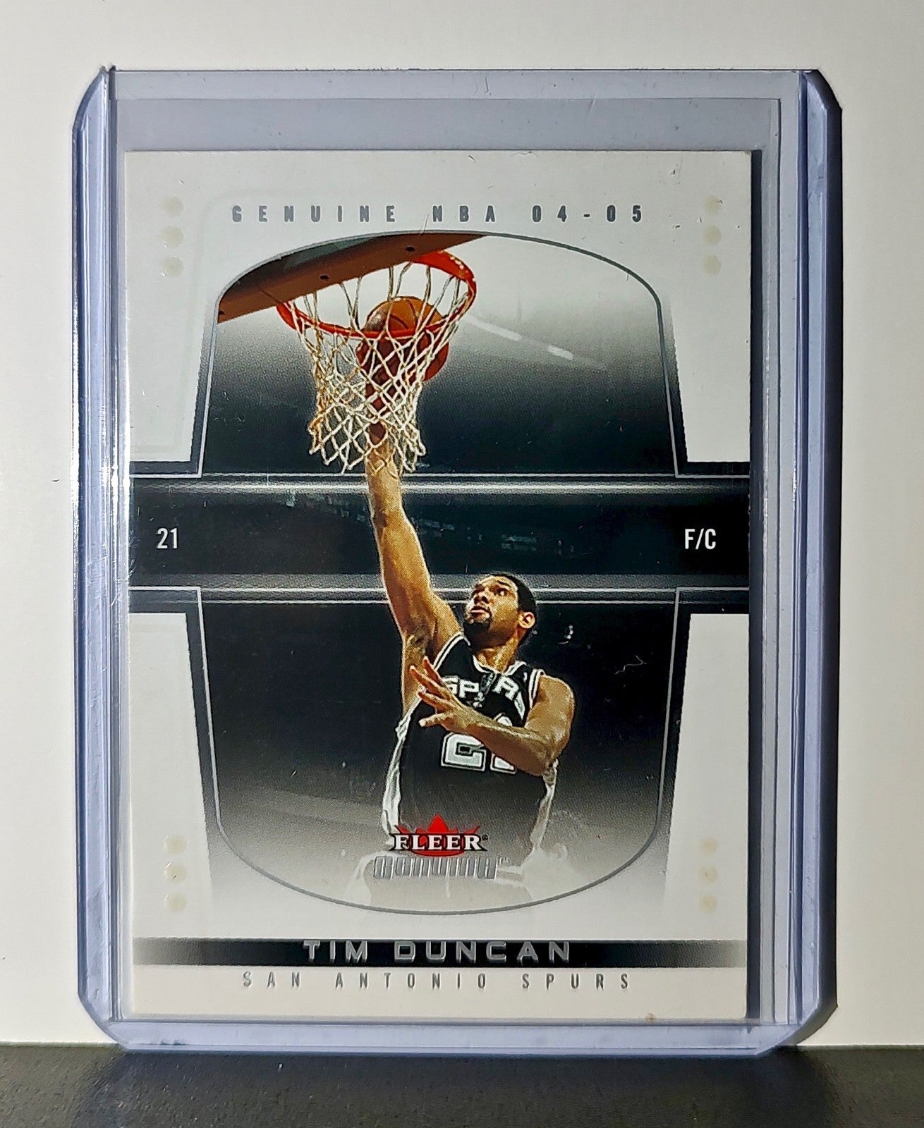 Tim Duncan 2004-05 Fleer Genuine NBA #79 Card San Antonio Spurs