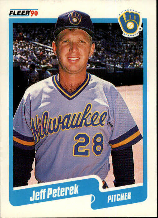 1990 Jeff Peterek Fleer Baseball Card #333