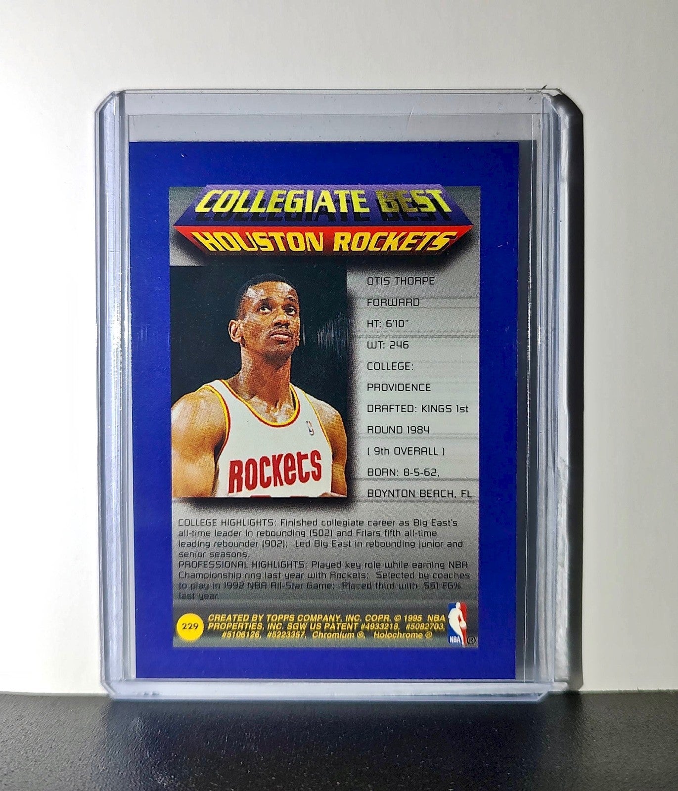 Otis Thorpe 1994-95 Topps Finest #229 Collegiate Best