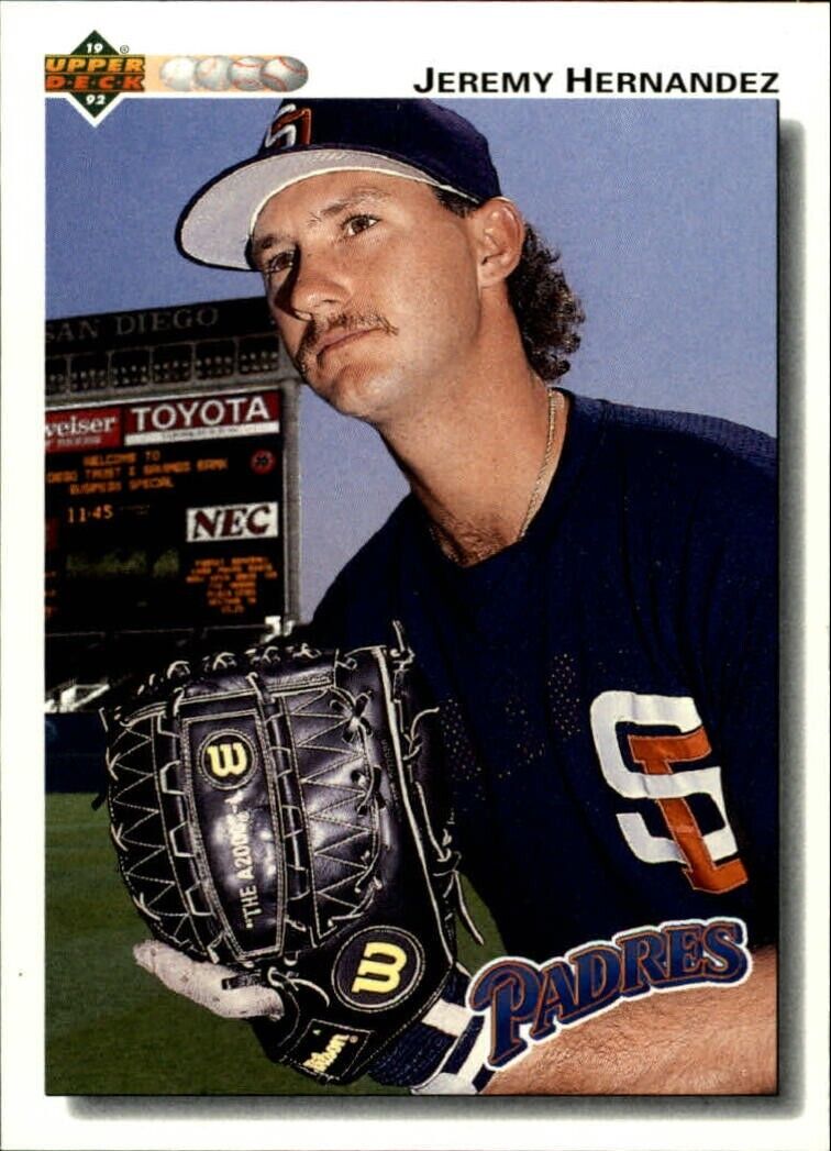 Jeremy Hernandez 1992 Upper Deck MLB #42 Rookie Baseball Card San Diego Padres