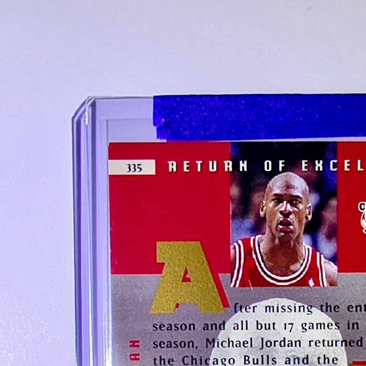 Michael Jordan 1995-96 Upper Deck Return of Excellence #335 Card Chicago Bulls