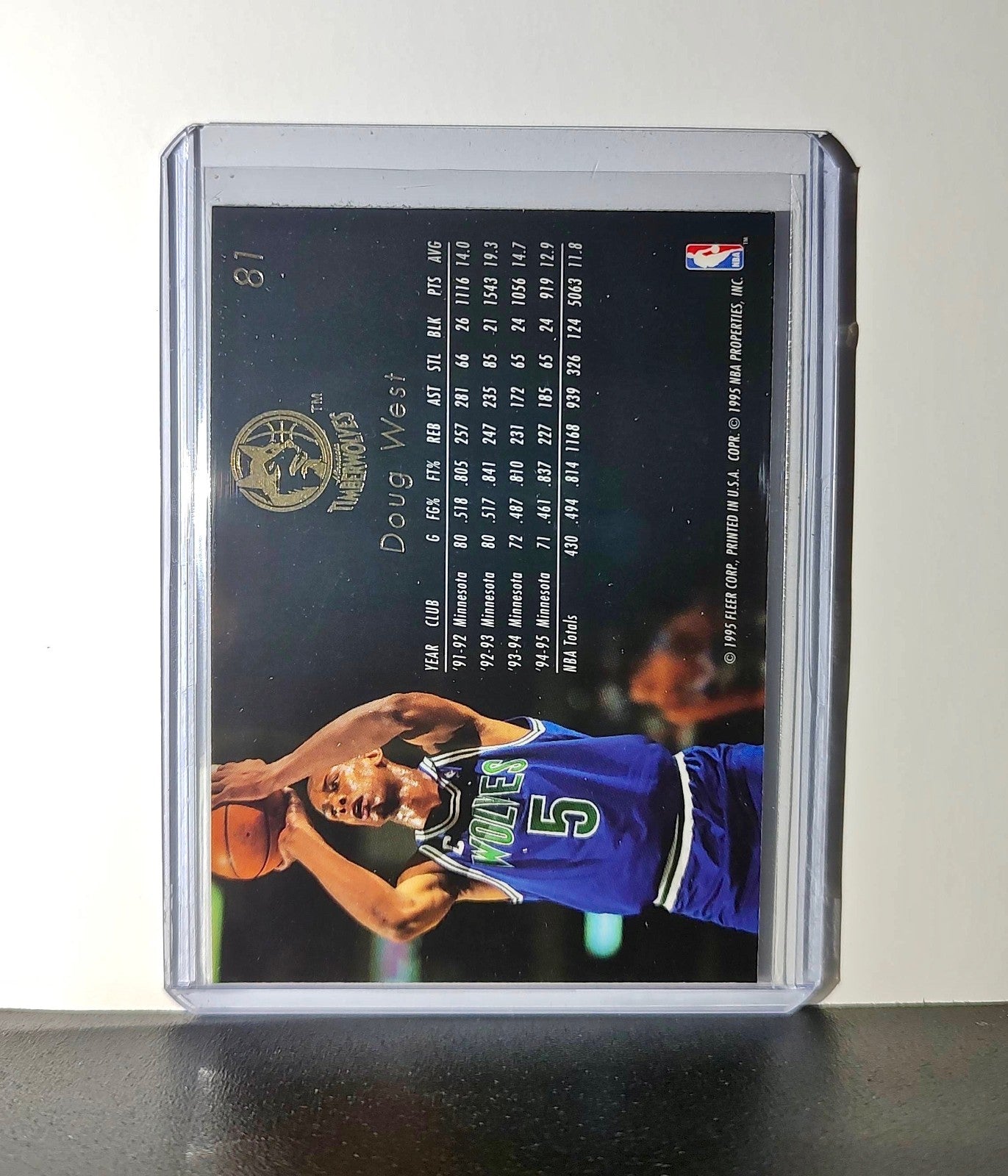 Doug West 1995-96 Flair NBA #81 Card Minnesota Timberwolves