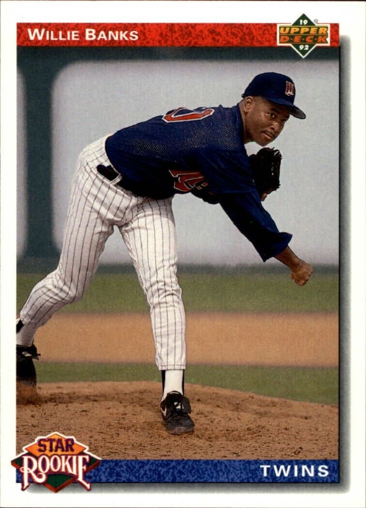 Willie Banks 1992 Upper Deck MLB #14 Star Rookies Baseball Card Minnesota Twins