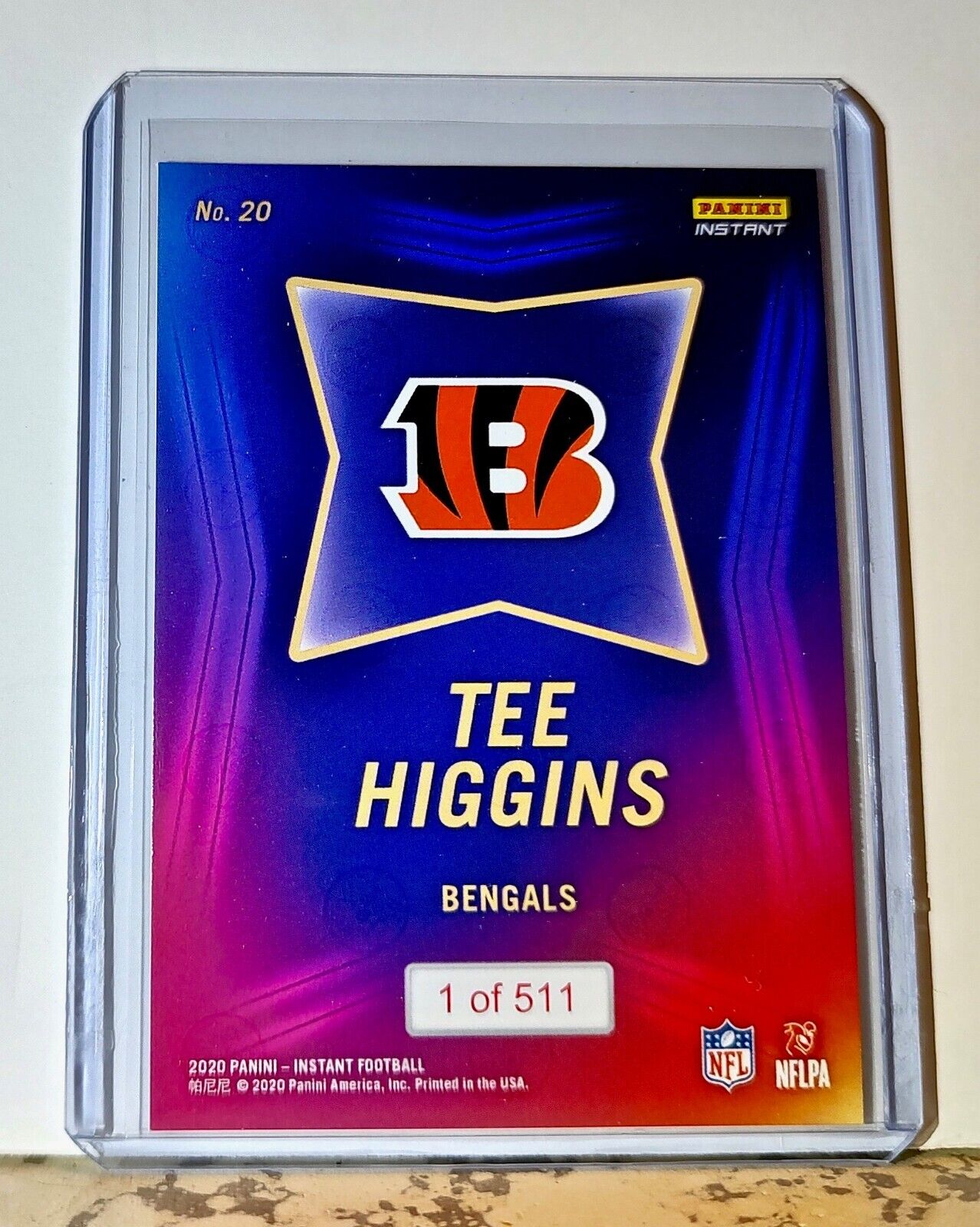 Tee Higgins 2020 NFL Draft Night NFL #20 Football Card Bengals 1 of 511