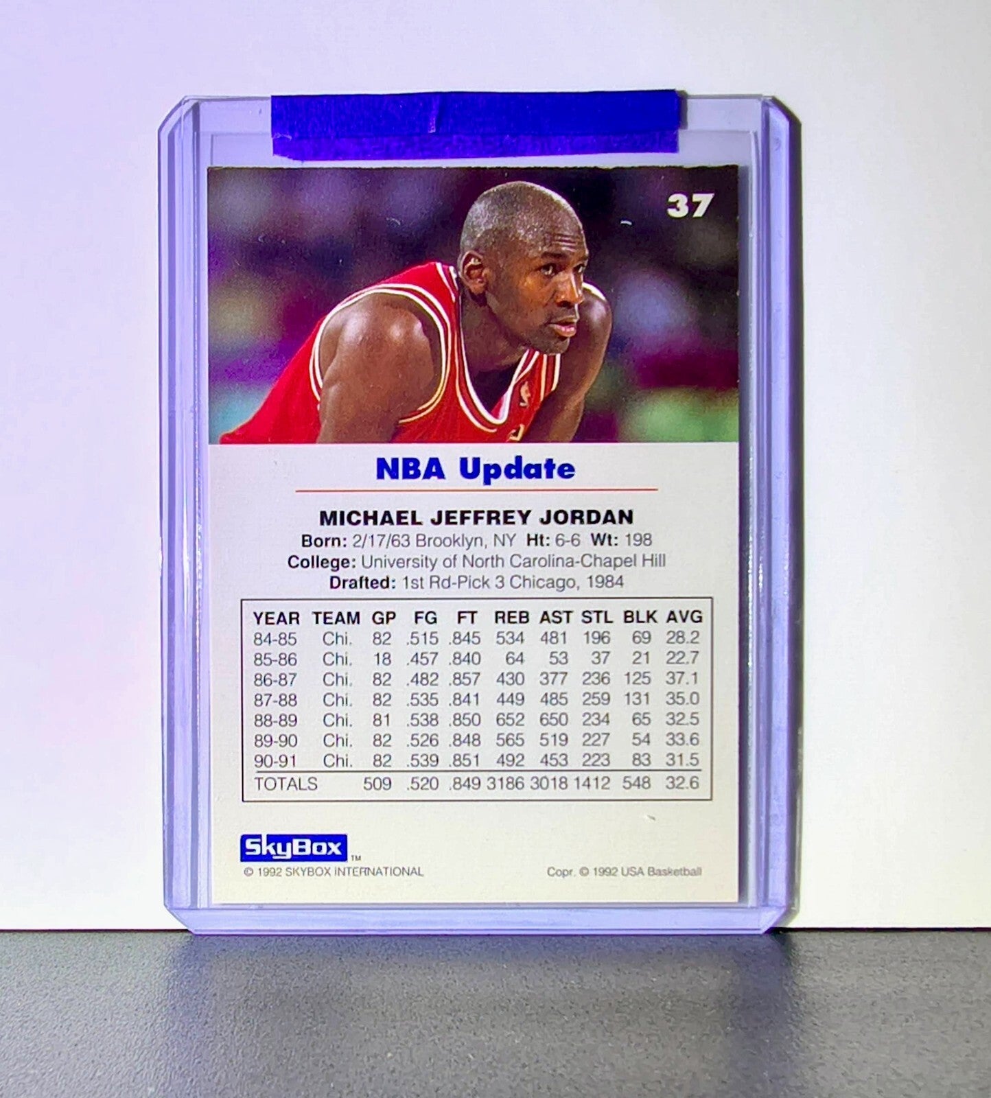 Michael Jordan 1992-93 Skybox USA Basketball #37 Basketball Card Chicago Bulls
