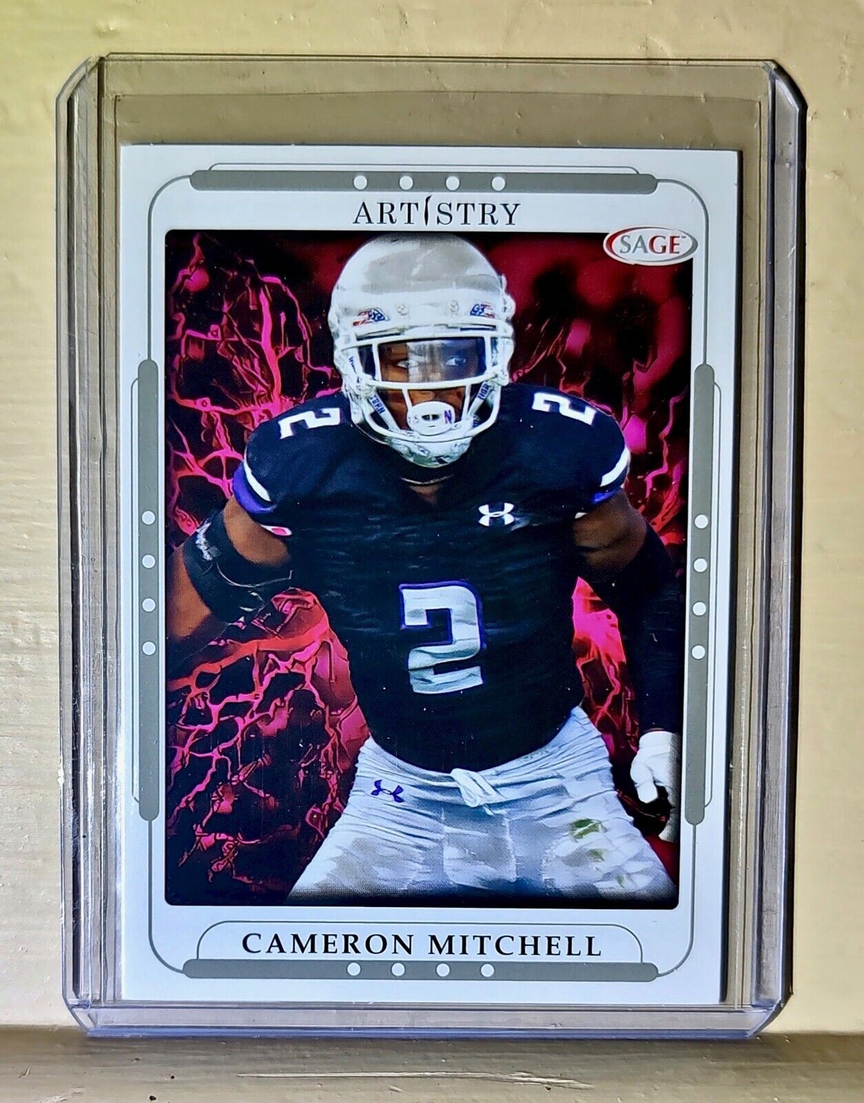 Cameron Mitchell 2023 SAGE NFL Artistry Football #24 Card