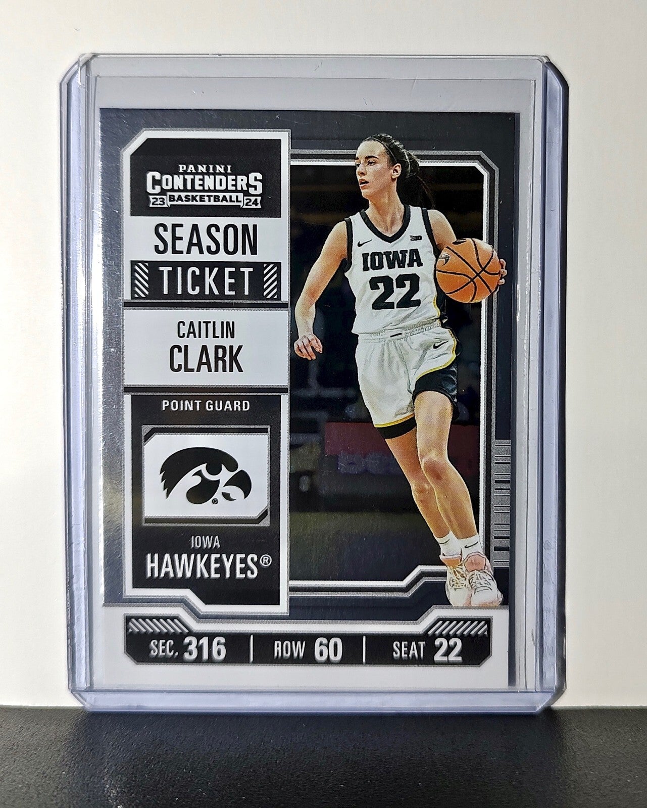 Caitlin Clark 2024 Silver Foil Panini College Contenders #CC3 Iowa Hawkeyes