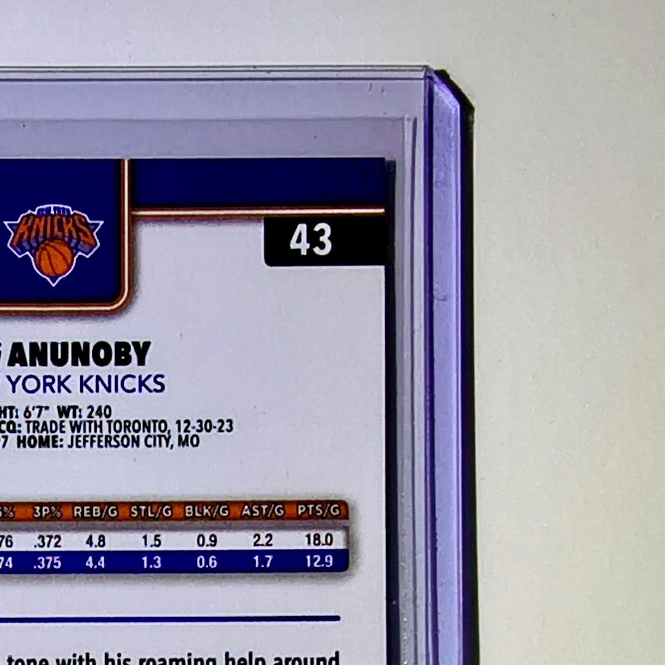 OG Anunoby 2025-26 NBA Topps Chrome Update #43 Basketball Card New York Knicks