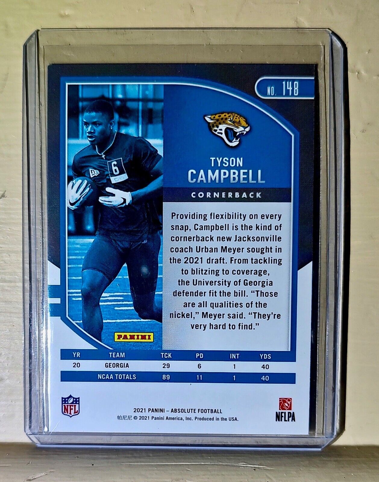 Tyson Campbell 2021 Panini NFL Absolute Rookie Football #148 Card