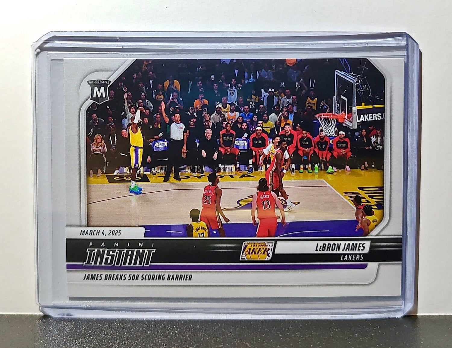 LeBron James 50k Points Record Panini NBA #404 Card Los Angeles Lakers 1 of 1355