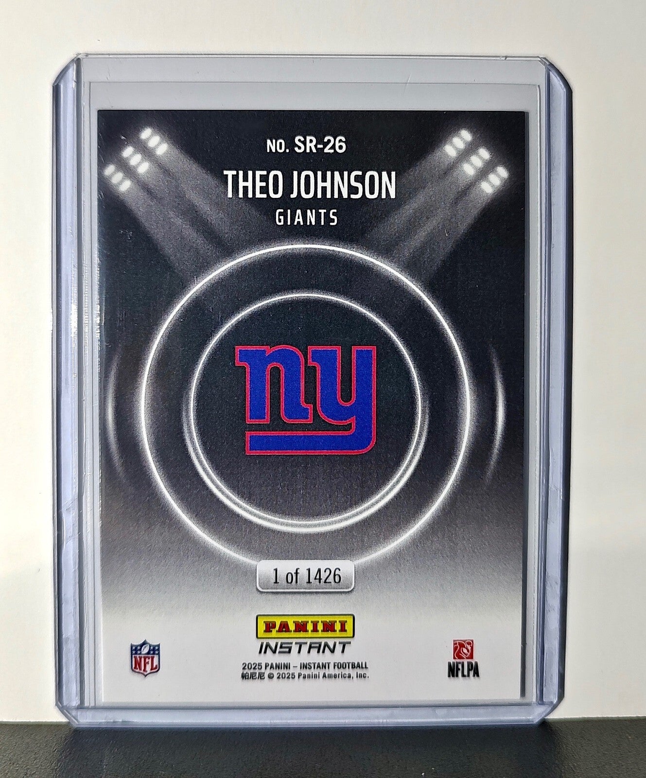 Theo Johnson Rookie 2024 Panini Spotlight Rookies NFL #26 Card Giants 1 of 1426