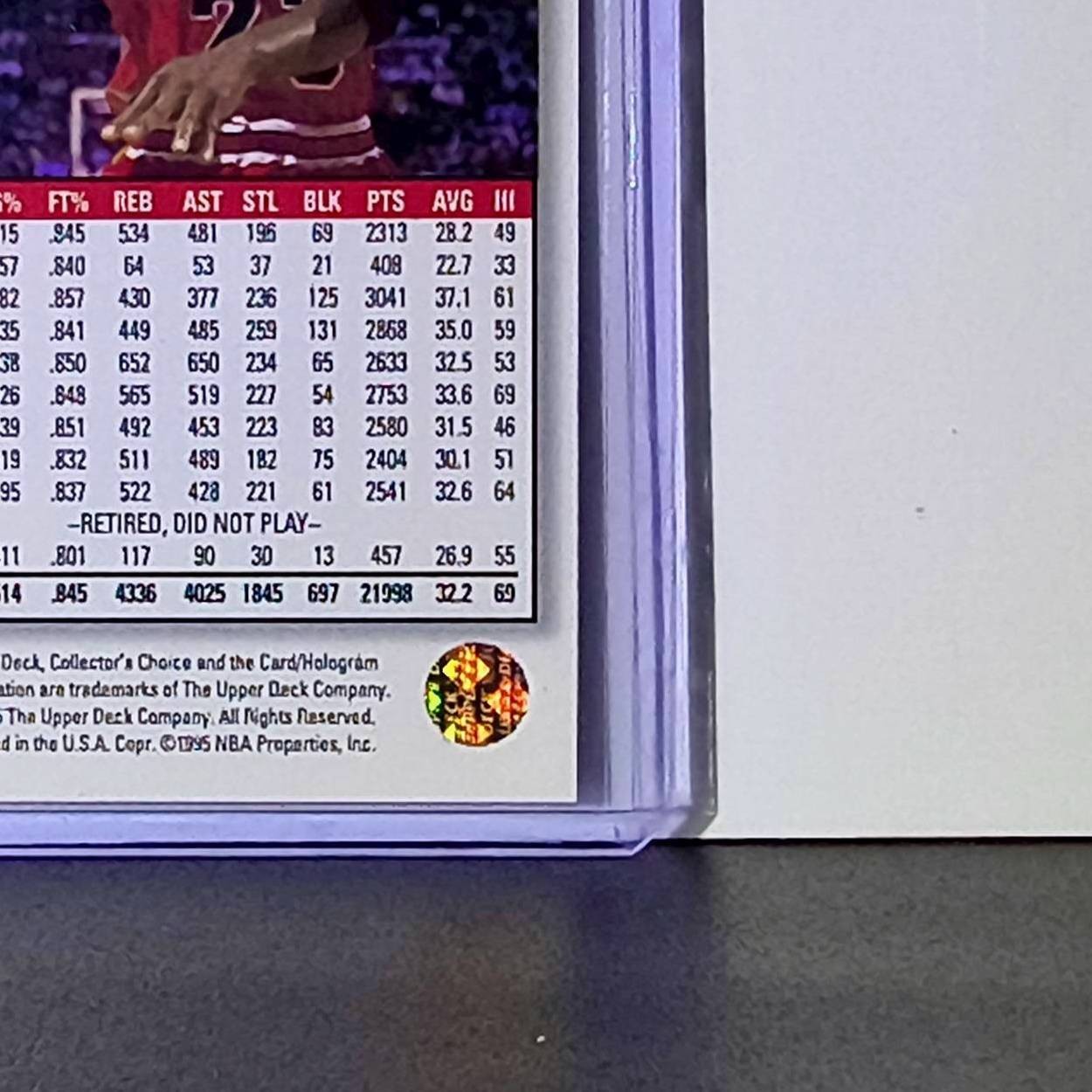 Michael Jordan 1995-96 Upper Deck Collector's Choice #45 Card Chicago Bulls