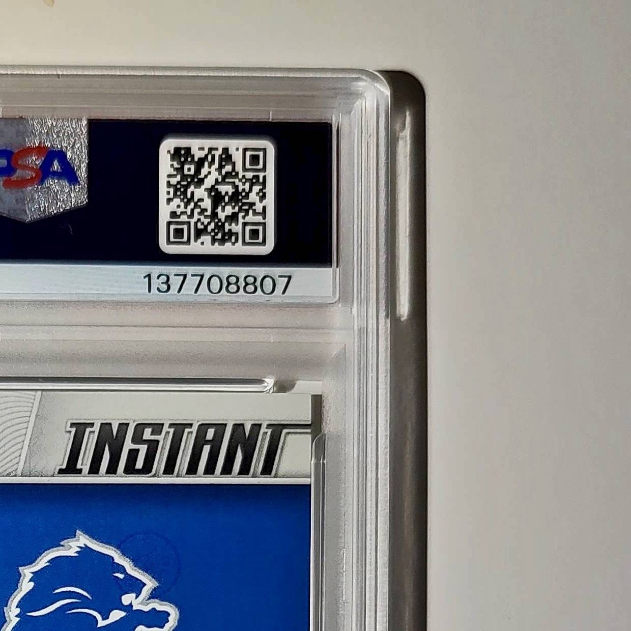Jake Bates Rookie 2024 Panini NFL #147 Detroit Lions PSA 9 Auto 9