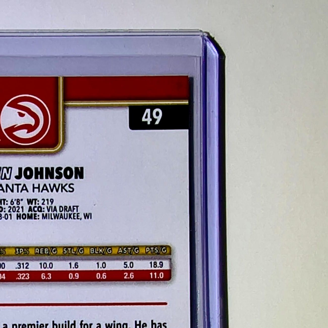 Jalen Johnson 2025-26 NBA Topps Chrome Update #49 Basketball Card Atlanta Hawks