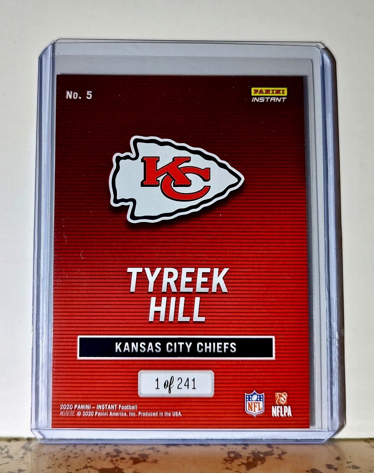 Tyreek Hill 2020 Panini All-Pro NFL #5 Football Card 1/241 Kansas City Chiefs