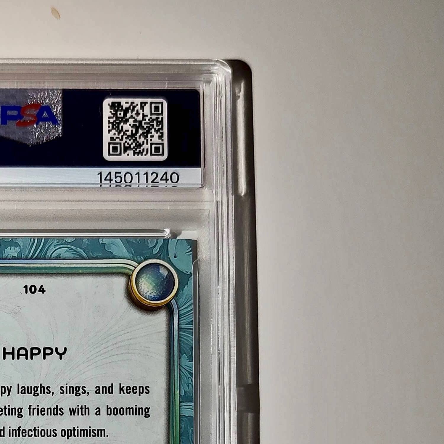 Happy 2025 Topps Disney #104 Diamond Card Snow White and the Seven Dwarfs PSA 8