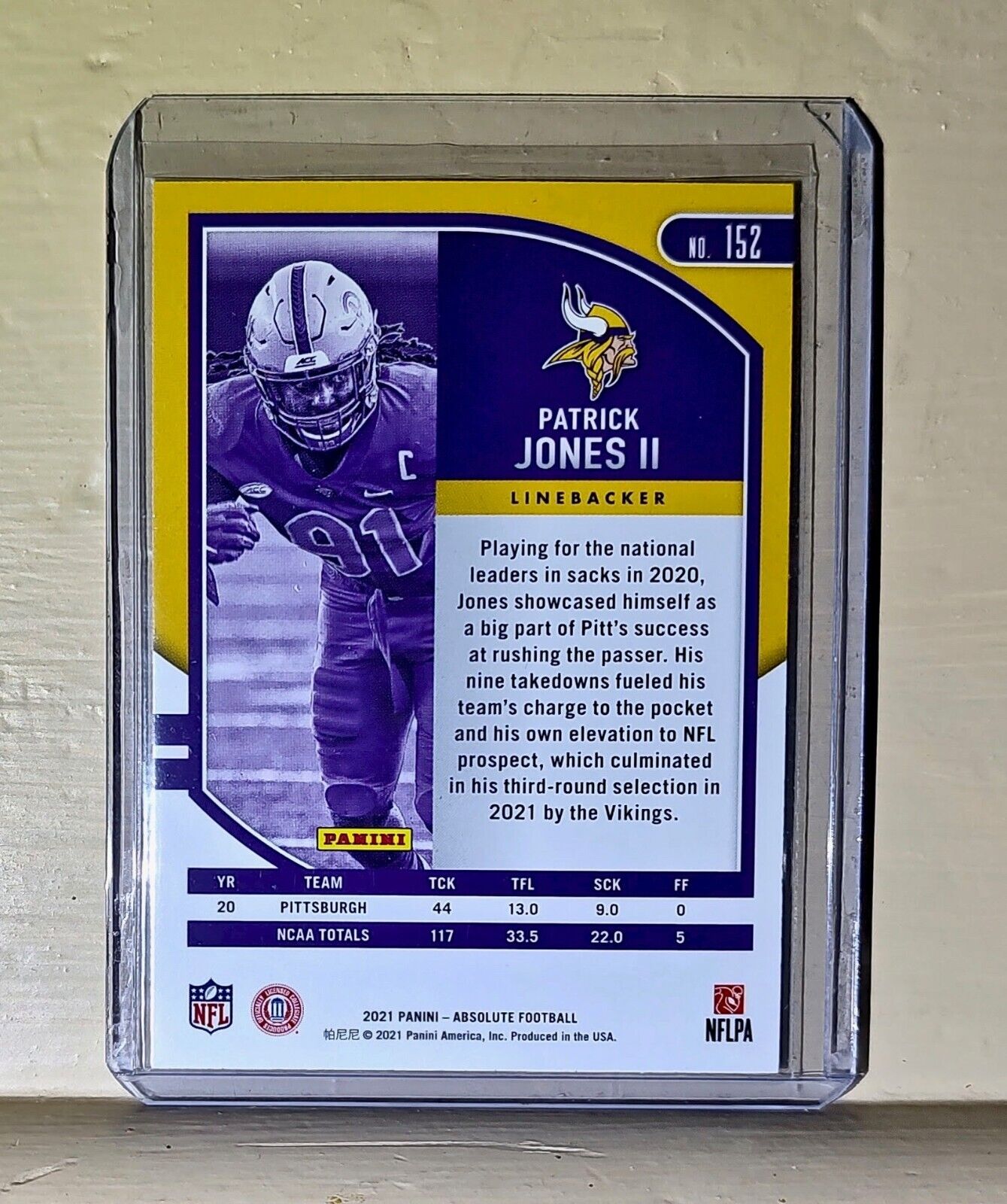 Patrick Jones II 2021 Panini NFL Absolute Football #152 Rookie Card Vikings