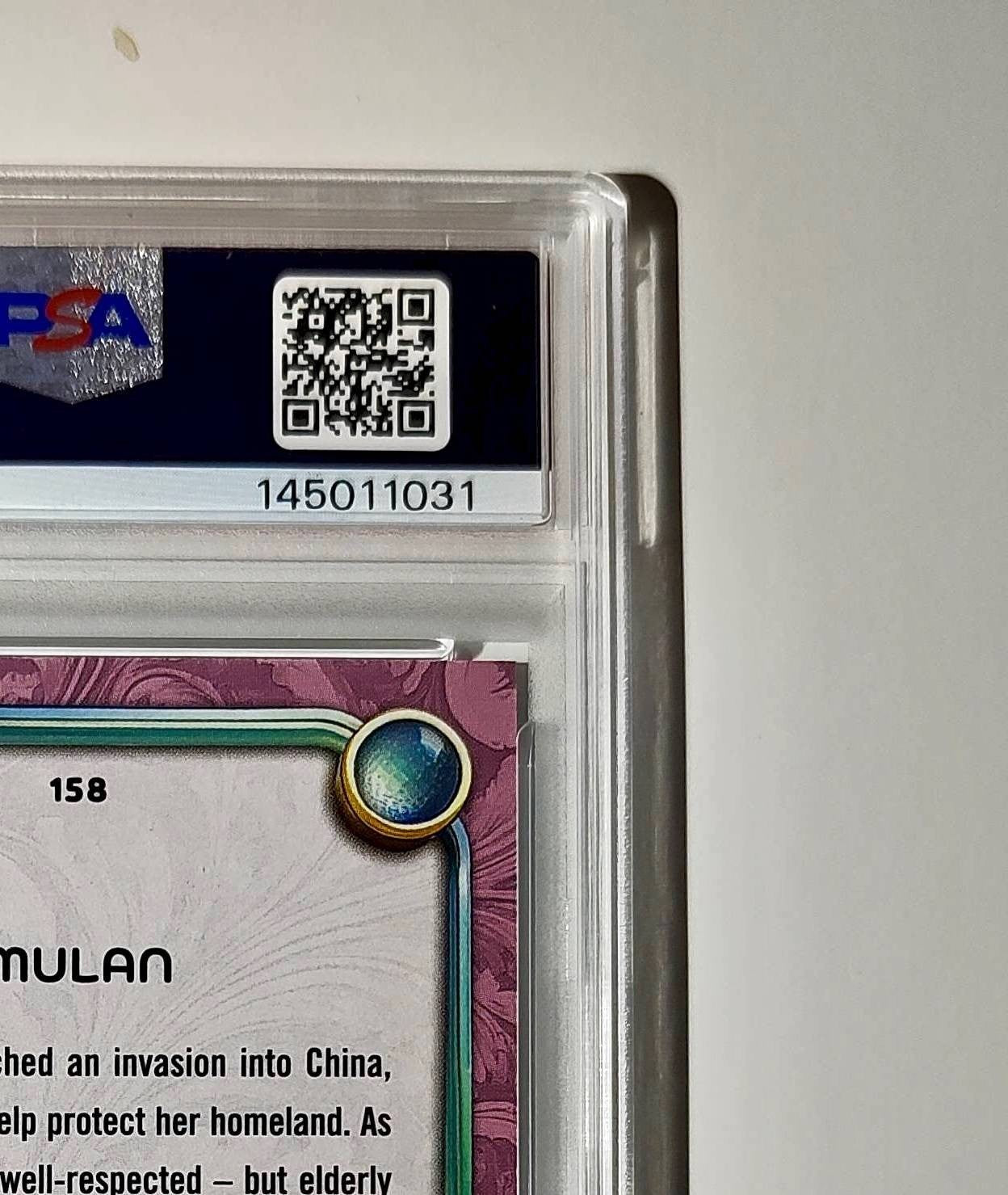 Mulan 2025 Topps Disney Cartoon Princess #158 Card Mulan PSA 9