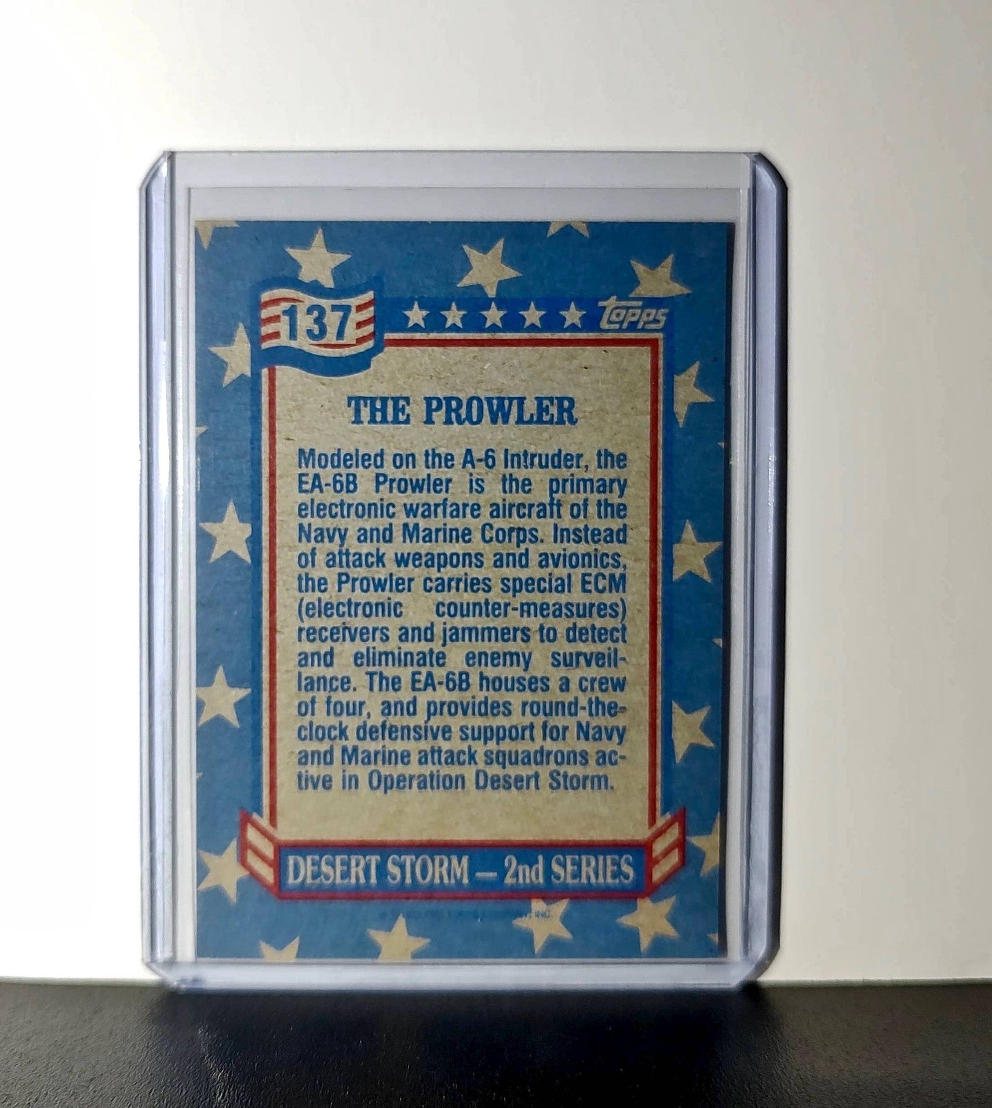 Prowler – The EA-6B 1991 Topps Desert Storm #137 Card