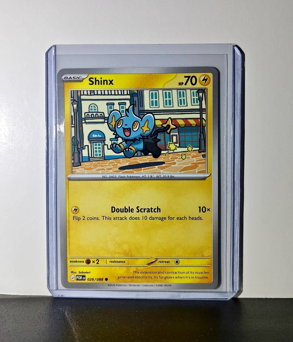 Pokemon Shinx HP70 Basic Lightning 026/088 2025 Perfect Order Mega Evolution
