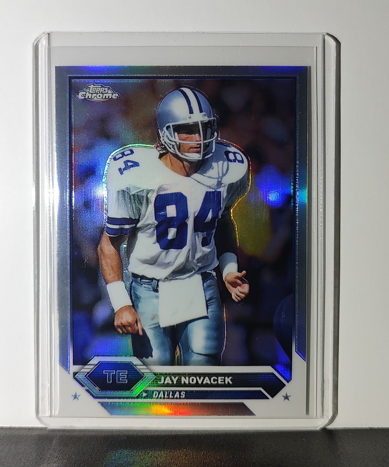 Jay Novacek 2023 Topps Chrome NFL #28 Refractor Card Dallas Cowboys