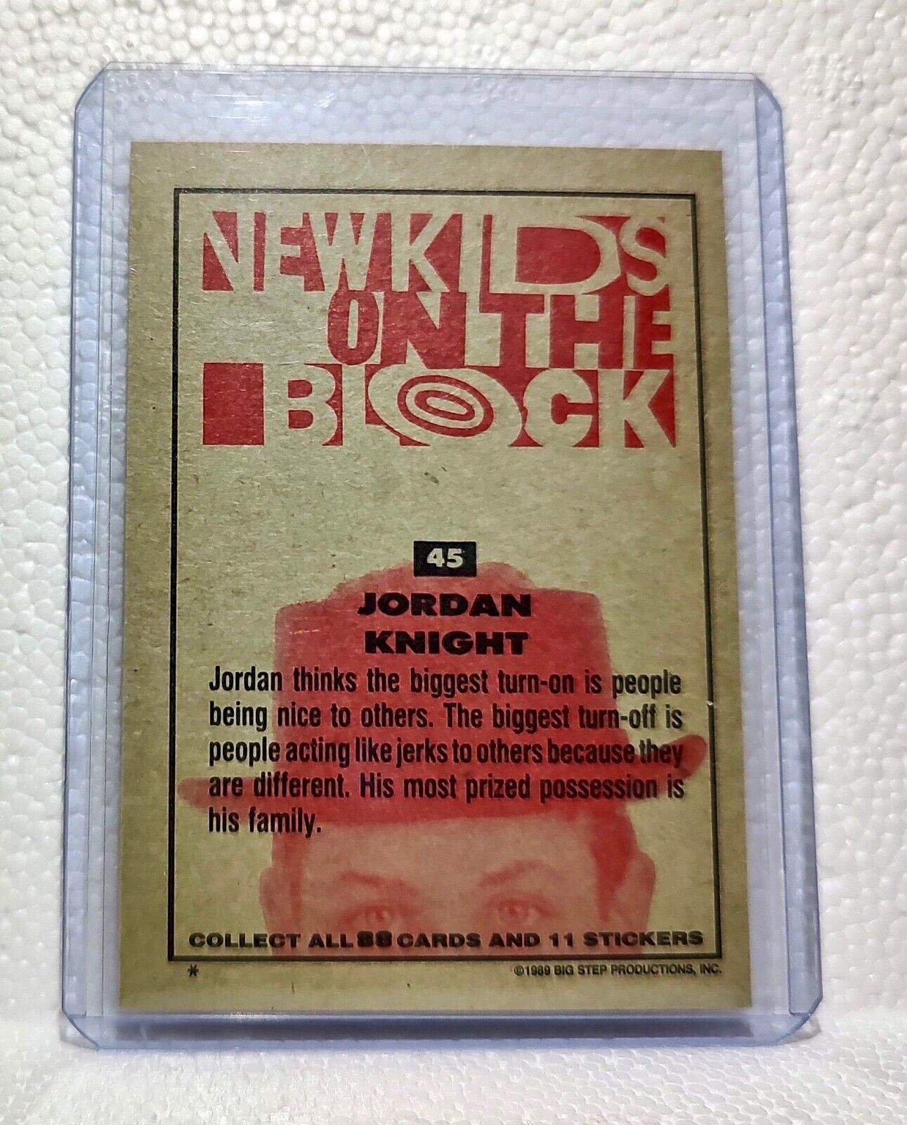 Jordan Knight 1989 New Kids on the Block #45 Trading Card