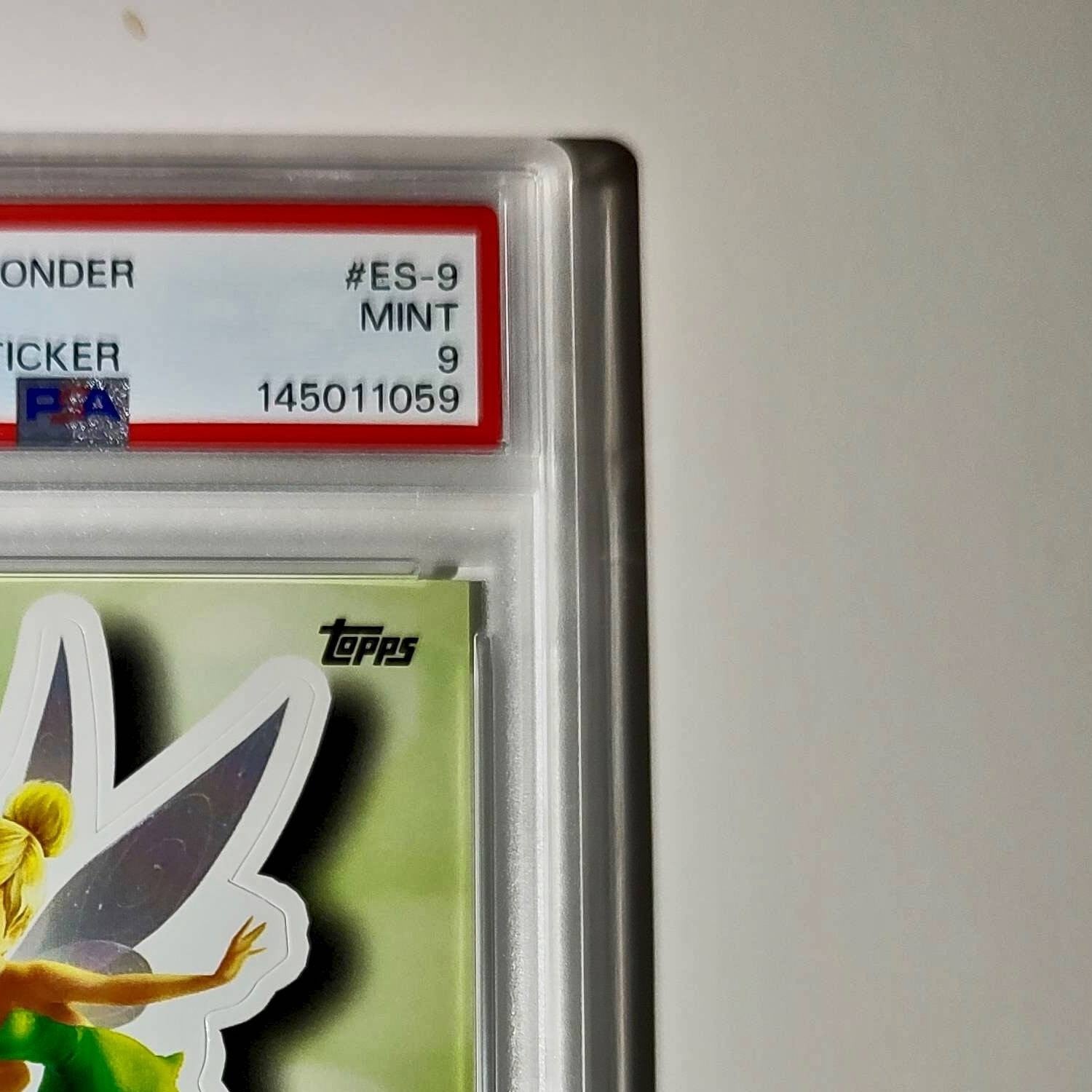 Tinker Bell 2025 Topps Disney #ES-9 Enchanted Sticker Card Peter Pan PSA 9