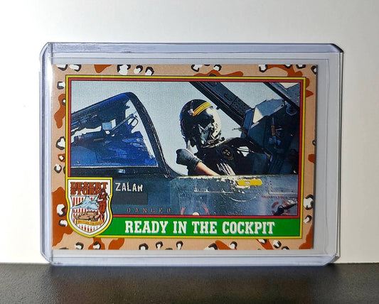 Ready in the Cockpit 1991 Topps Desert Storm #75 Card