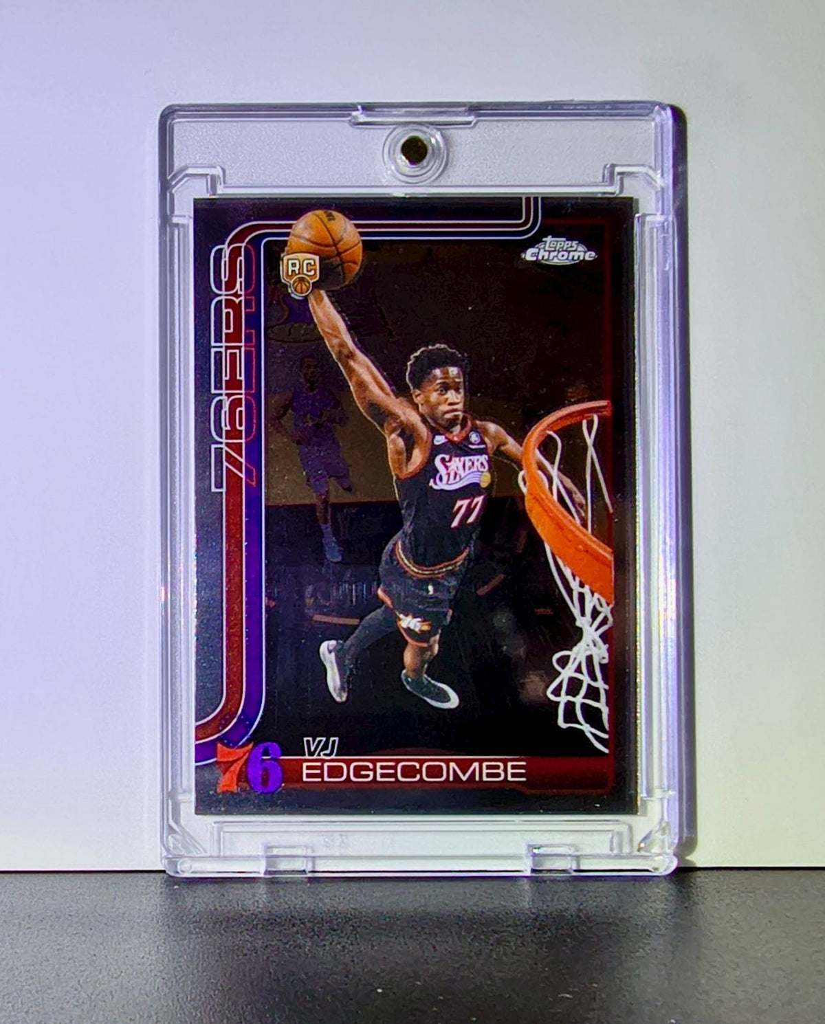 VJ Edgecombe Rookie 2025-26 NBA Topps Chrome Update #153 Basketball Card 76ers