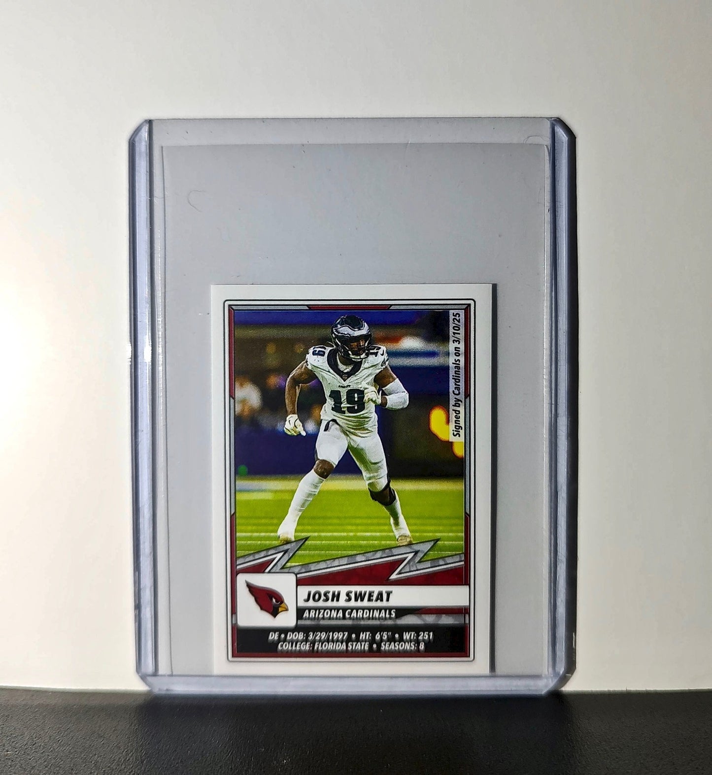 Josh Sweat 2025 Panini NFL #495 Sticker Arizona Cardinals