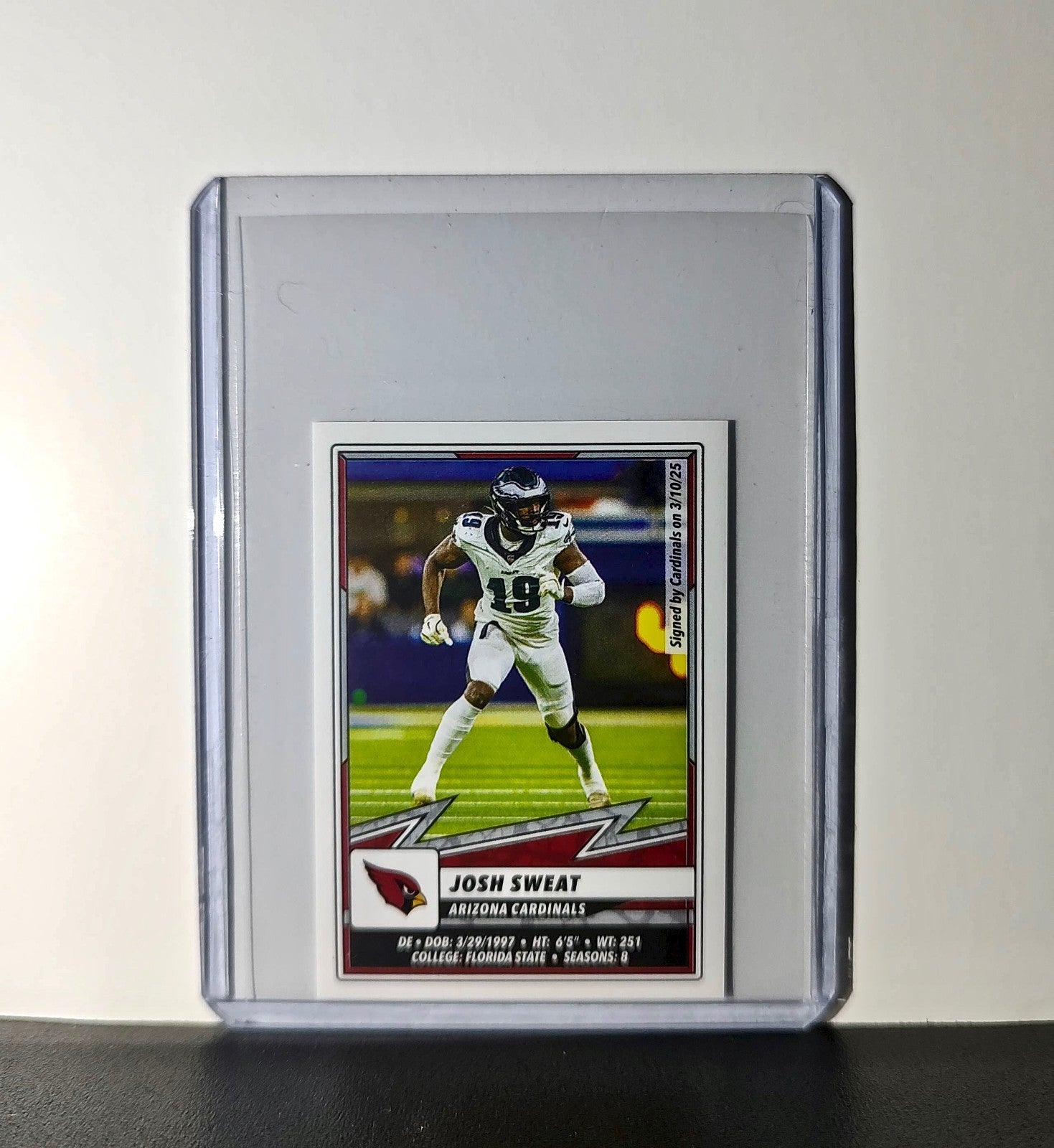 Josh Sweat 2025 Panini NFL #495 Sticker Arizona Cardinals