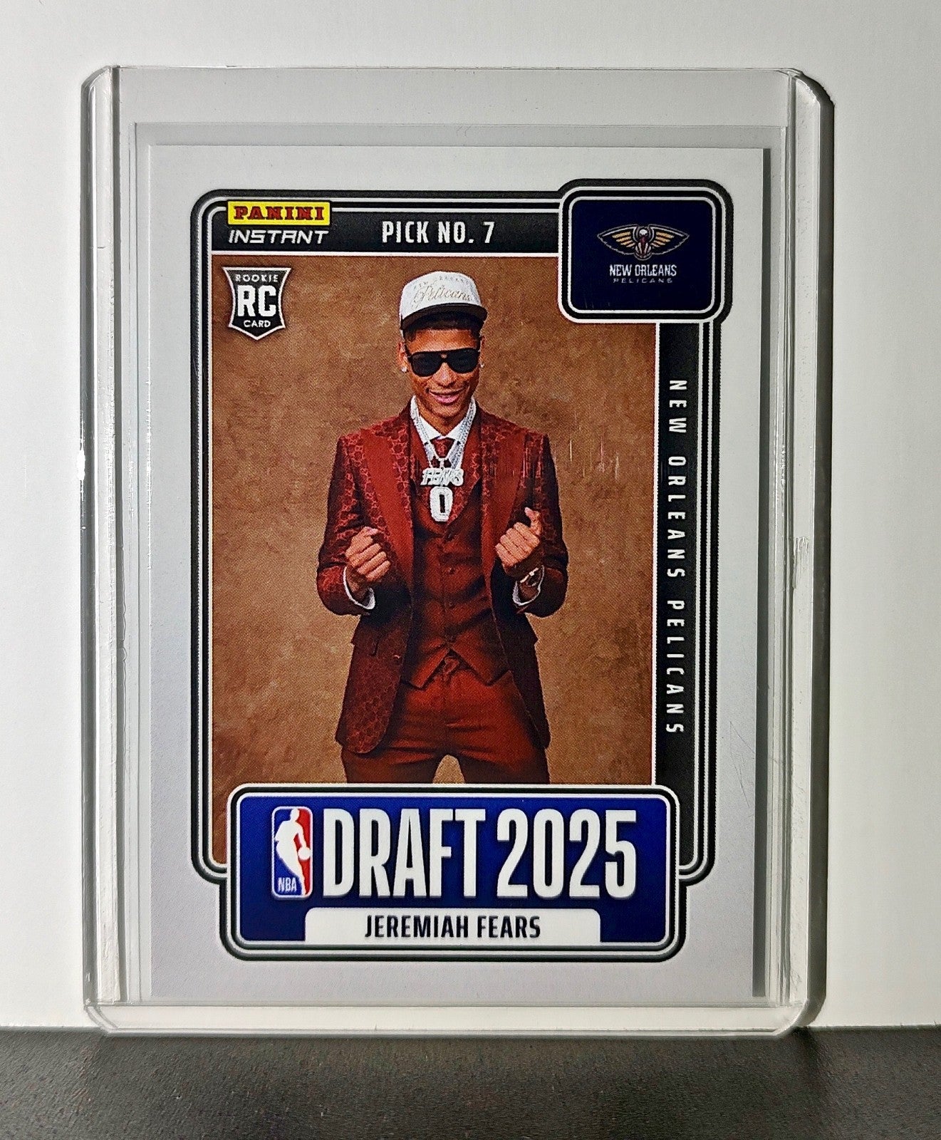 Jeremiah Fears Rookie 2025-26 Panini NBA #7 Draft Night New Orleans Pelicans