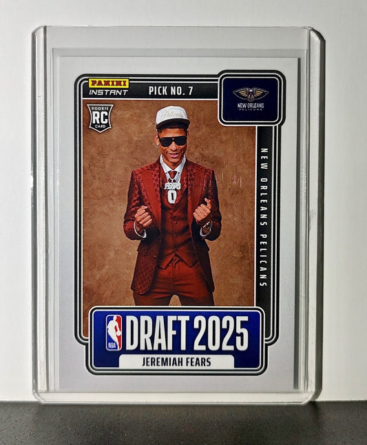 Jeremiah Fears Rookie 2025-26 Panini NBA #7 Draft Night New Orleans Pelicans