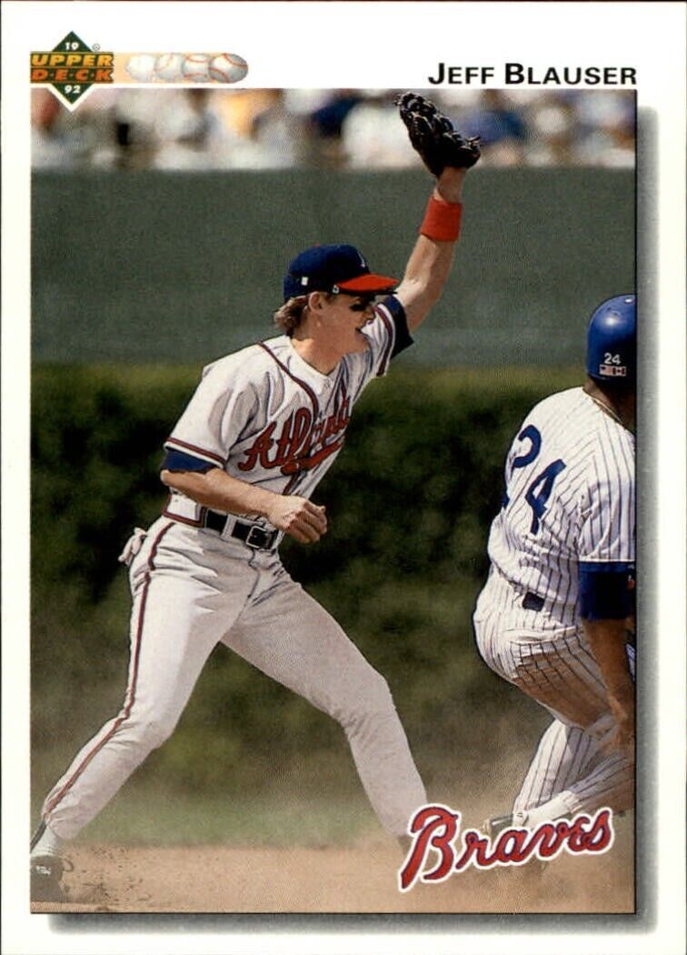 Jeff Blauser 1992 Upper Deck MLB #370 Baseball Card Atlanta Braves