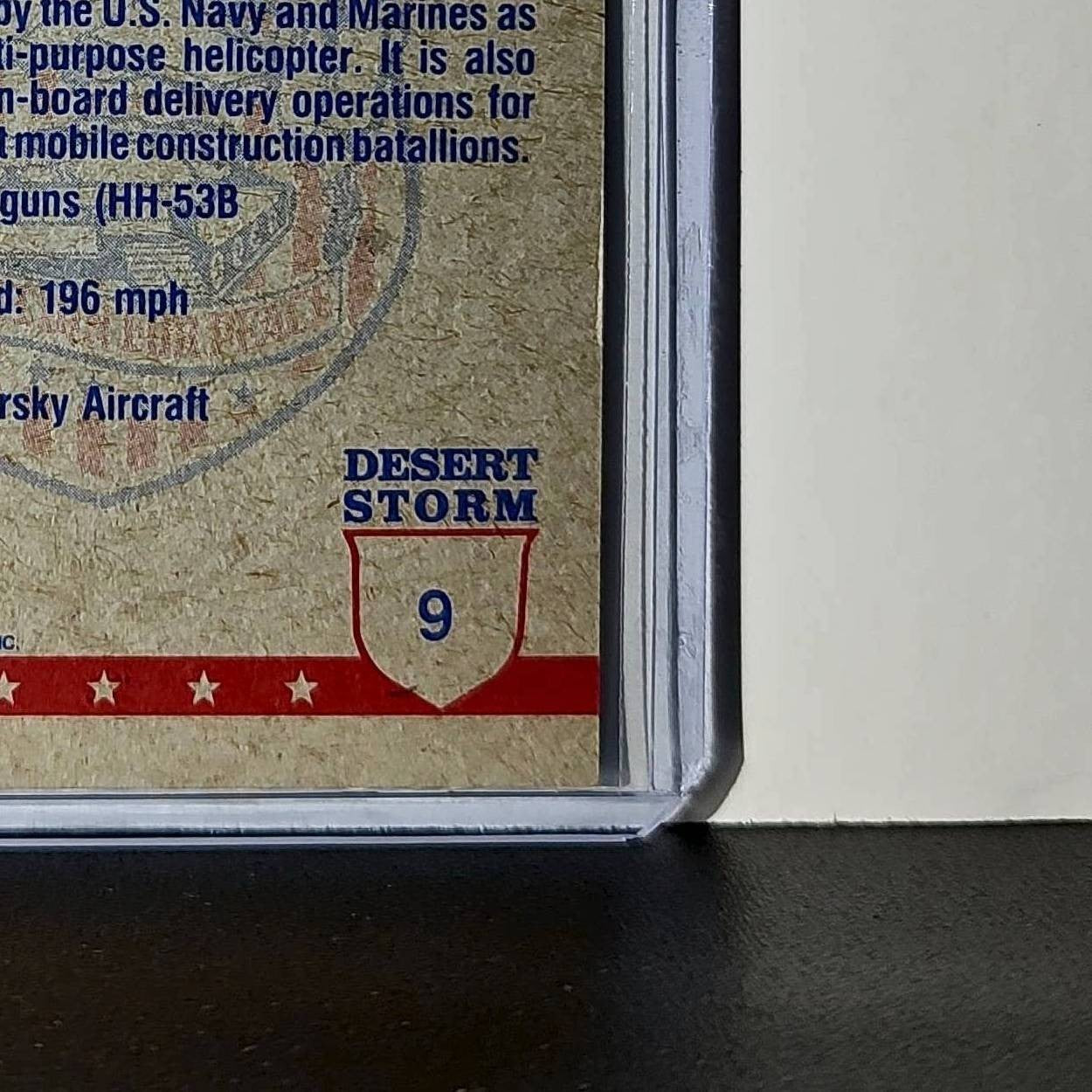 CH-53 Sea Stallion Helicopter 1991 Topps Desert Storm #9 Card