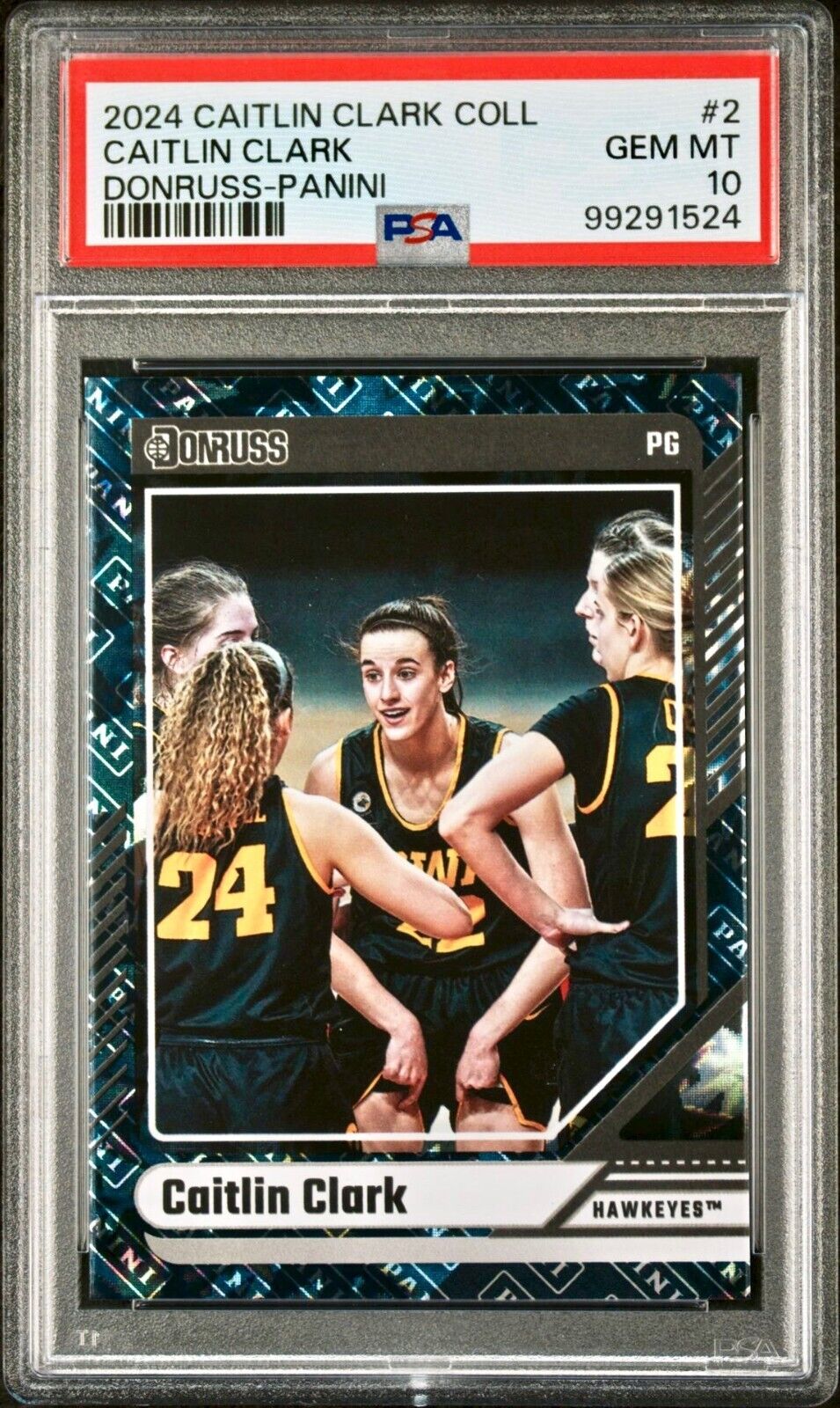 Caitlin Clark 2024 Panini Donruss Parallel #2 Basketball Card PSA 10 Gem Mint