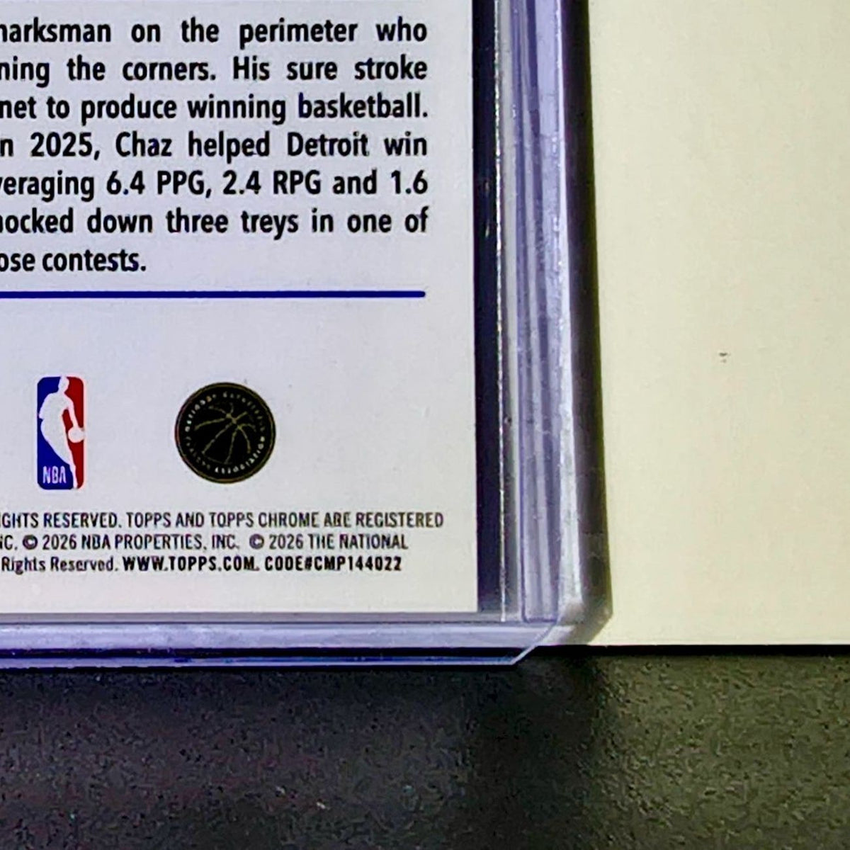 Chaz Lanier Rookie 2025-26 NBA Topps Chrome Update #188 Card Detroit Pistons