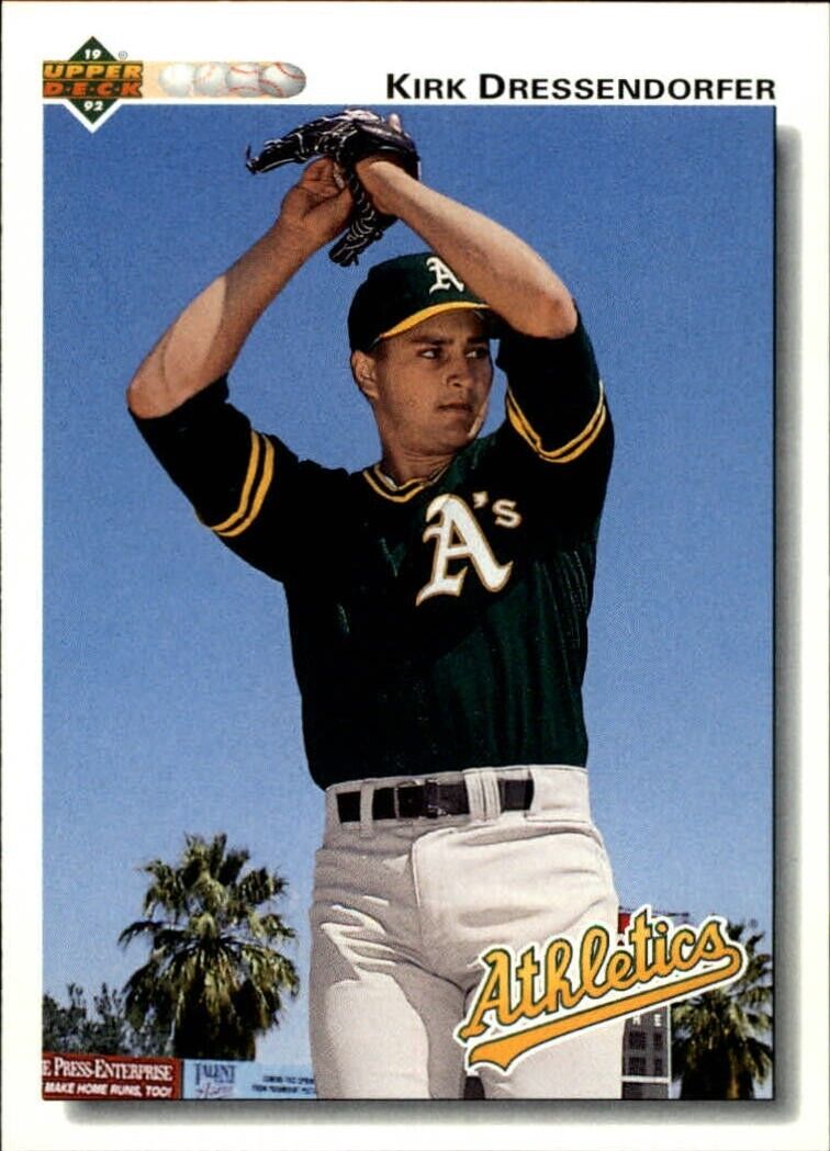 Kirk Dressendorfer 1992 Upper Deck MLB #632 Baseball Card Oakland Athletics