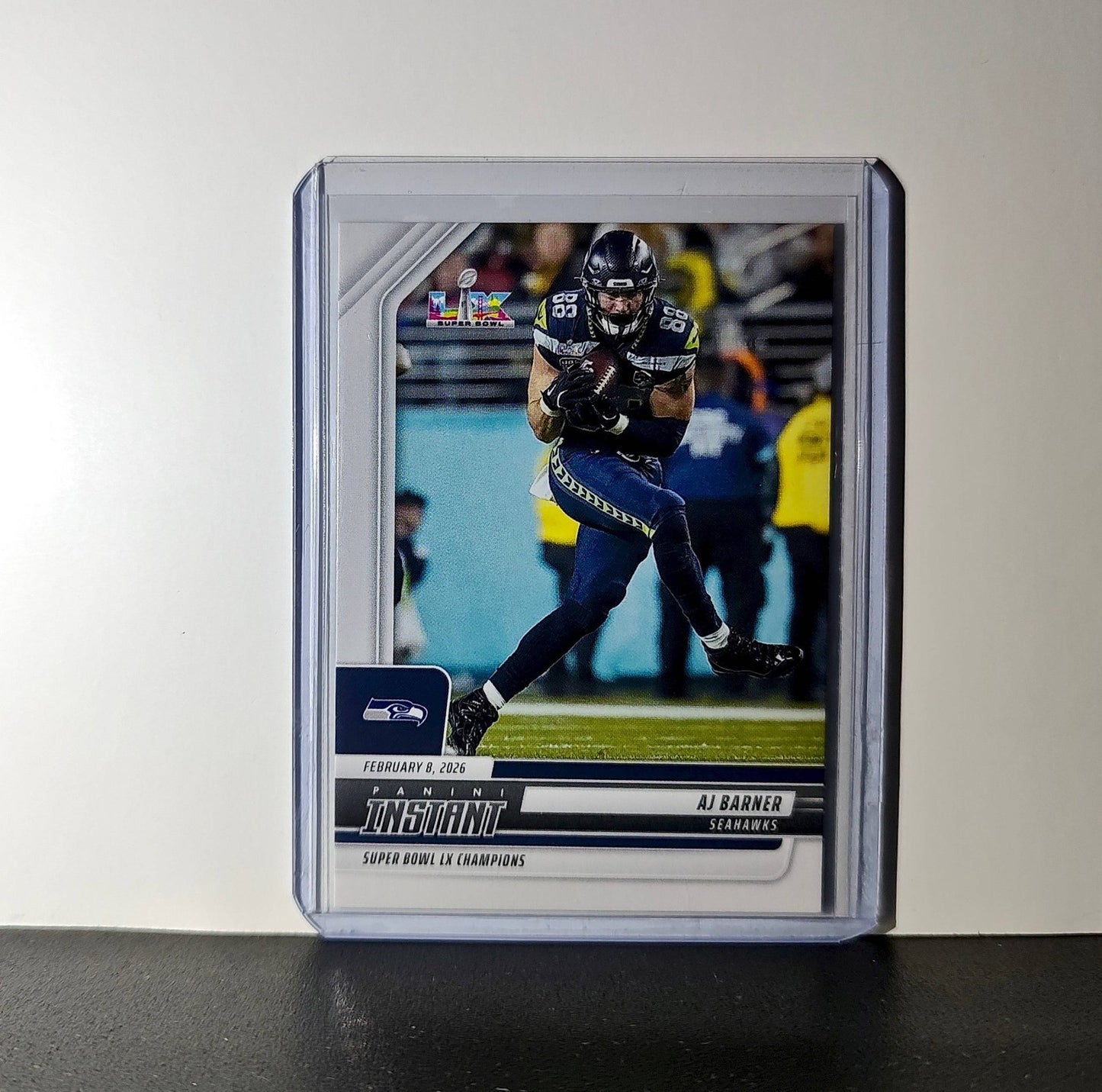 AJ Barner 2026 Panini NFL Super Bowl LIX Champions #9 Card Seattle Seahawks