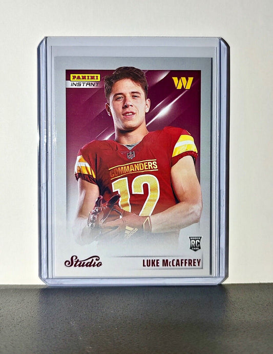 Luke McCaffrey 2024 Panini NFL Studio Rookies #20 Card Commanders 1/1672