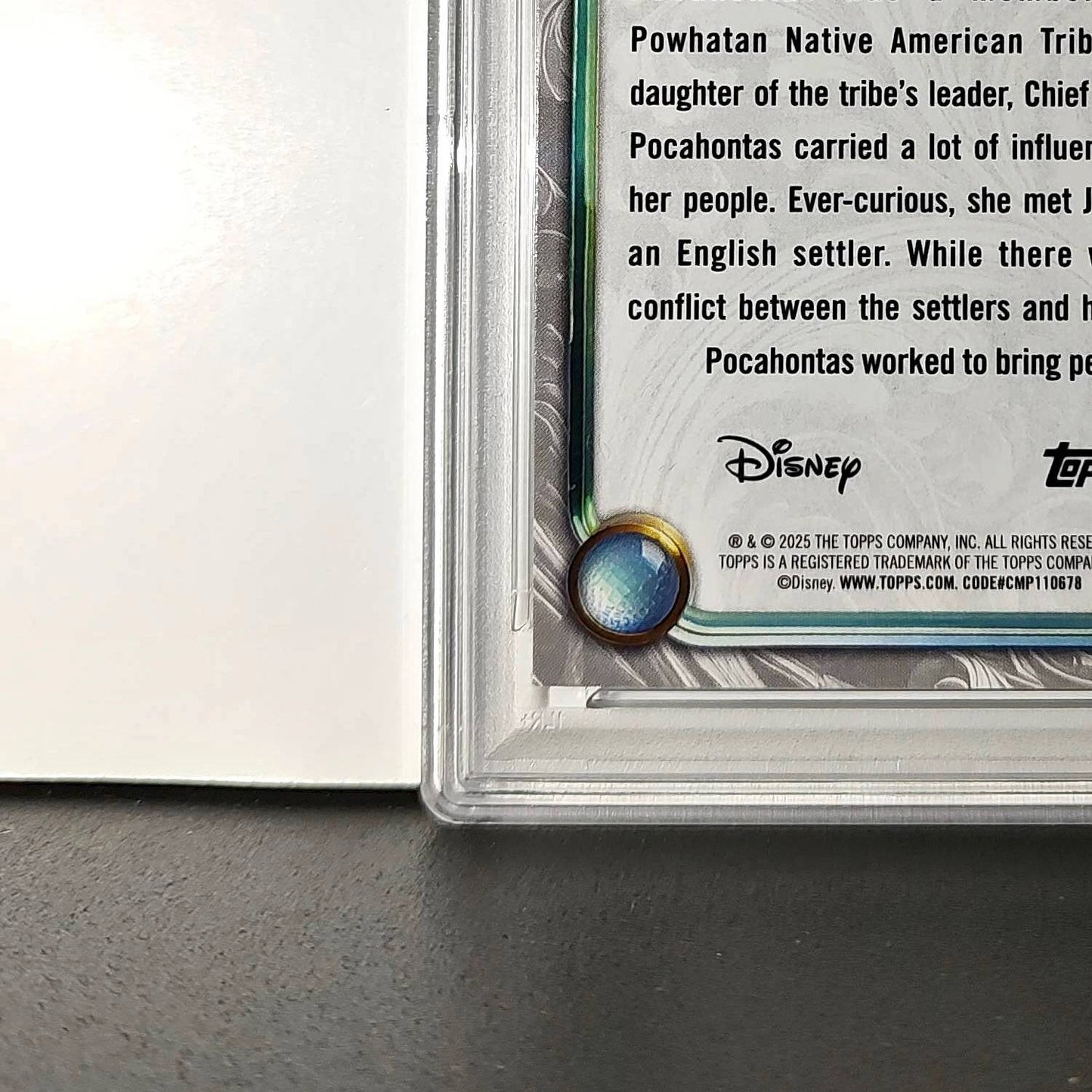 Pocahontas 2025 Topps Disney Wonder #54 Winter Variant Card Pocahontas PSA 9
