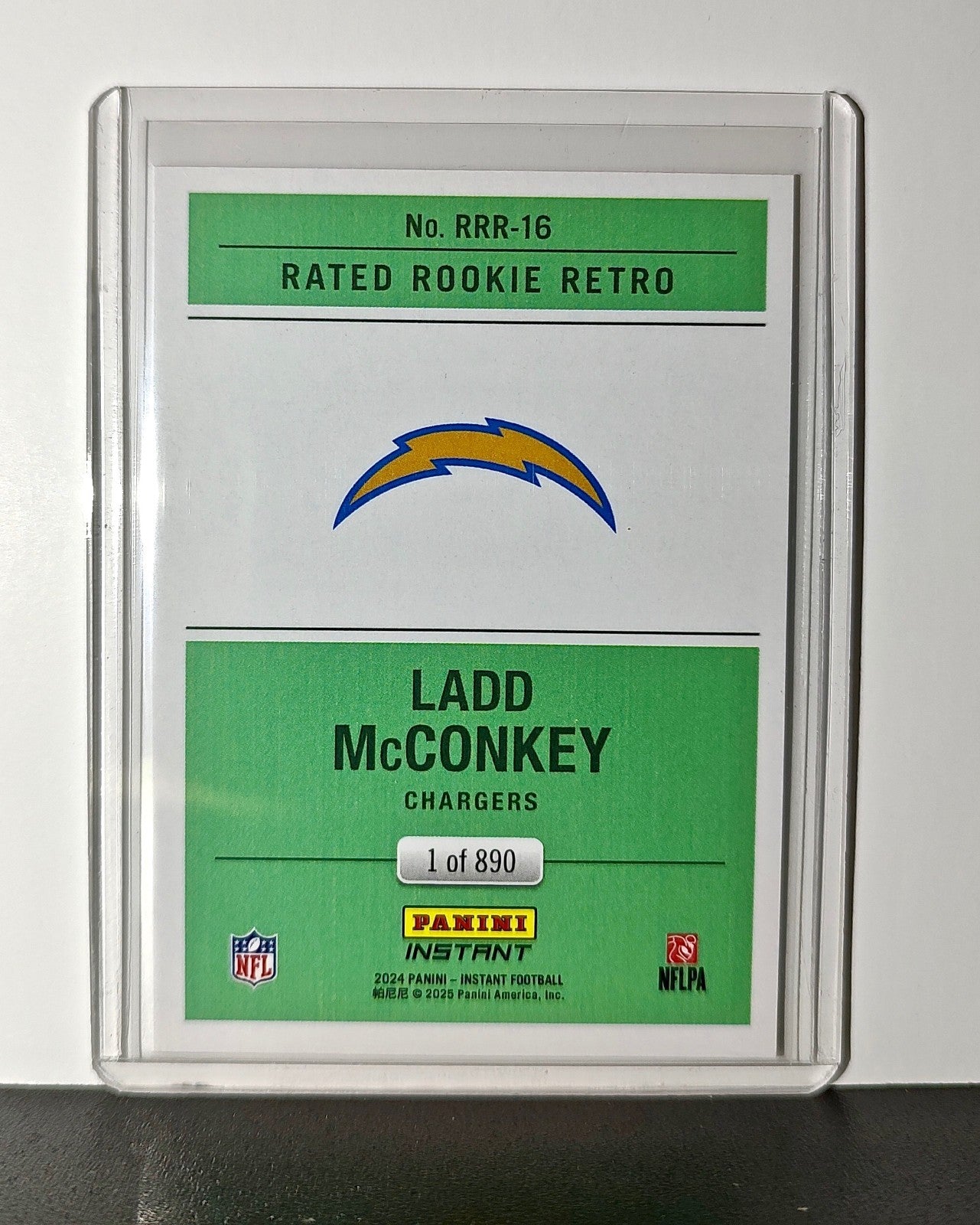 Ladd McConkey Rookie 2024 Panini Rated Rookie Retro NFL #16 Chargers 1 of 890
