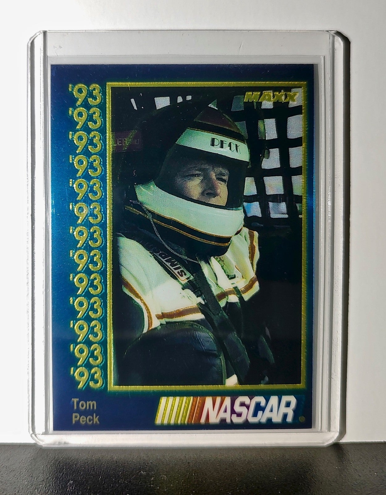 Tom Peck 1993 Maxx Premier Plus Racing #19 NASCAR Card Levin Racing