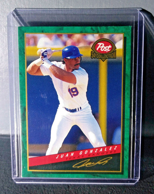 1994 Juan Gonzalez Post Collection #3 Baseball Card Texas Rangers