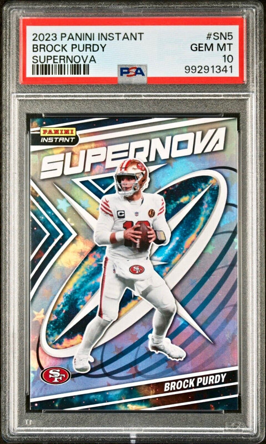 Brock Purdy 2023 Panini Supernova NFL #SN-5 Football Card PSA 10 Gem Mint