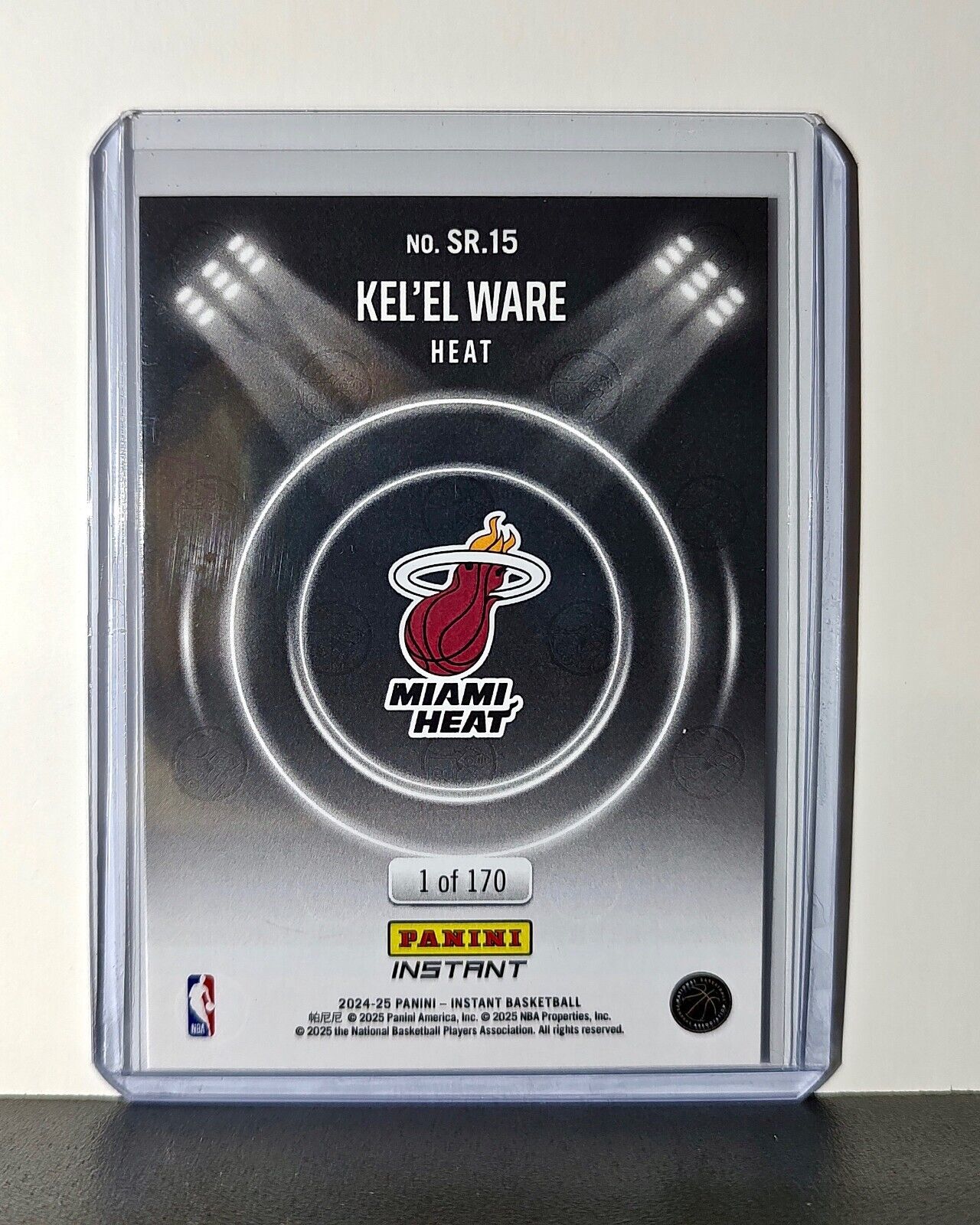 Kel'el Ware Rookie 2024-25 Panini Spotlight Rookies NBA #15 Miami Heat 1 of 170