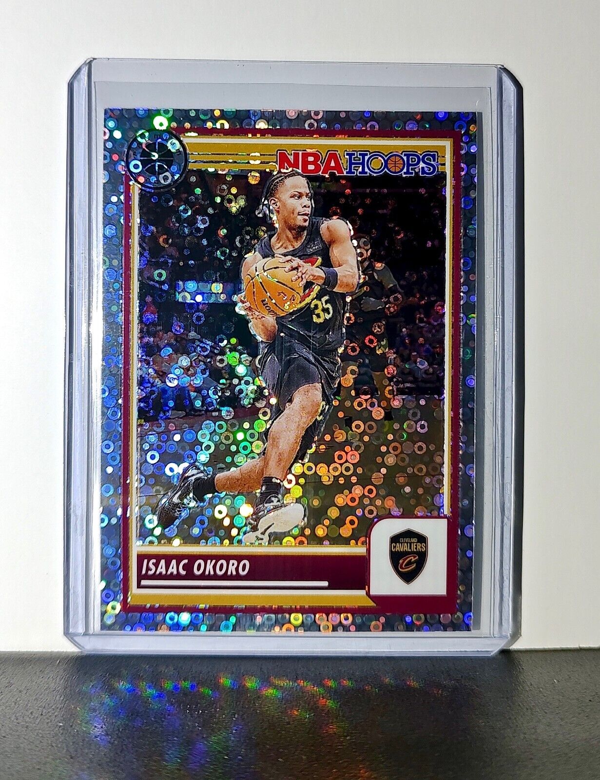 Isaac Okoro 2023-24 Panini Premium NBA Hoops #276 Disco Prizm Card Cavaliers